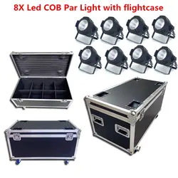 8X Led COB Par Light с flightcase 200 Вт светодиодный прожектор Par с мультичипом RGBWA UV 6в1 теплый белый светодиодный dj свет Мыть прожектор для дискотеки
