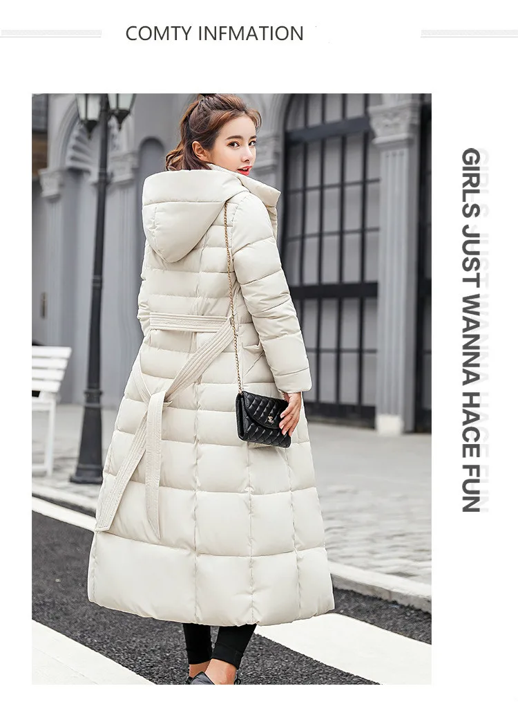 X-long Новое поступление Модная тонкая женская зимняя куртка с хлопковой подкладкой теплое плотное Женское пальто длинные пальто парка женские куртки