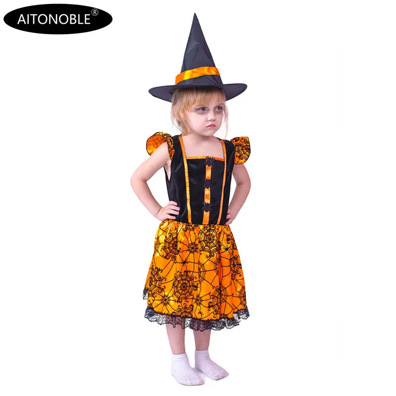 Aitonoble New Costume Child Cute Girls Costume Supergir Dress Girl's Dress Cosplay Halloween For Kids All Saints'