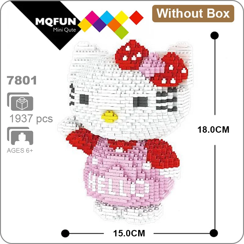 7801 Without Box ZRK DIY мини-блок Мультфильм фигурки Супер Марио Лондон автобус обезьяна микро строительные блоки кирпичи сборки развивающие игрушки - Цвет: 7801 Without Box