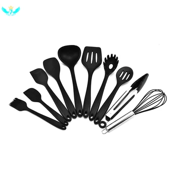 

10Pcs Silicone Kitchen Utensils Non-Stick Silicone Cookware Set Dishwasher Cooking Tools Heat Resistant Kitchen Set Cake Tool
