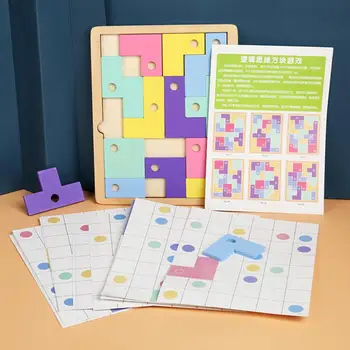 

Macaron Wood Kids Russian Box Desktop Game Matching Infant Child Gift Puzzle Toy Developing Logical Thinking Reasoning