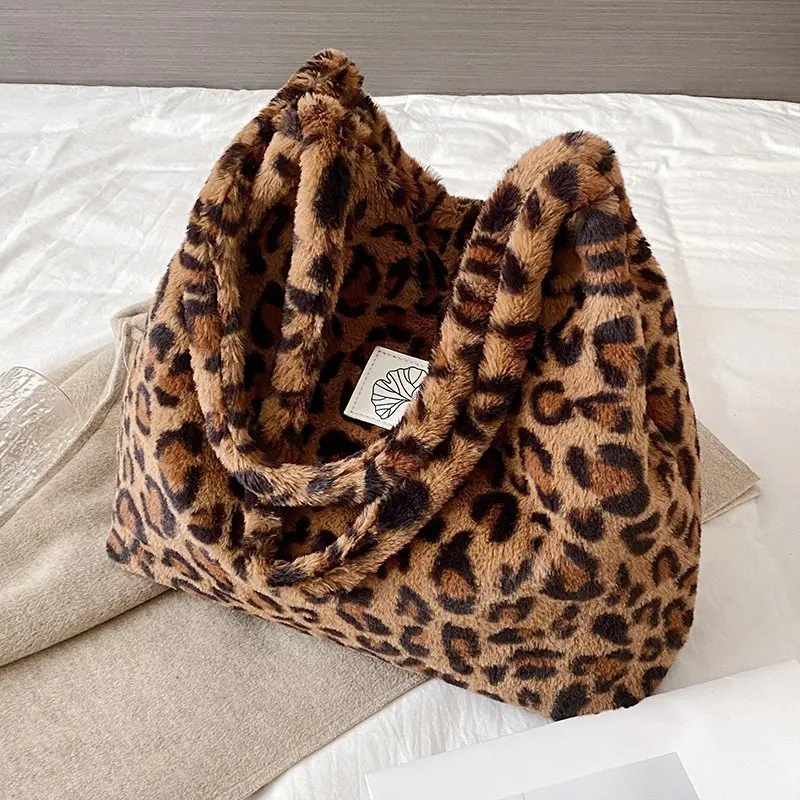 fluffy bag leopard