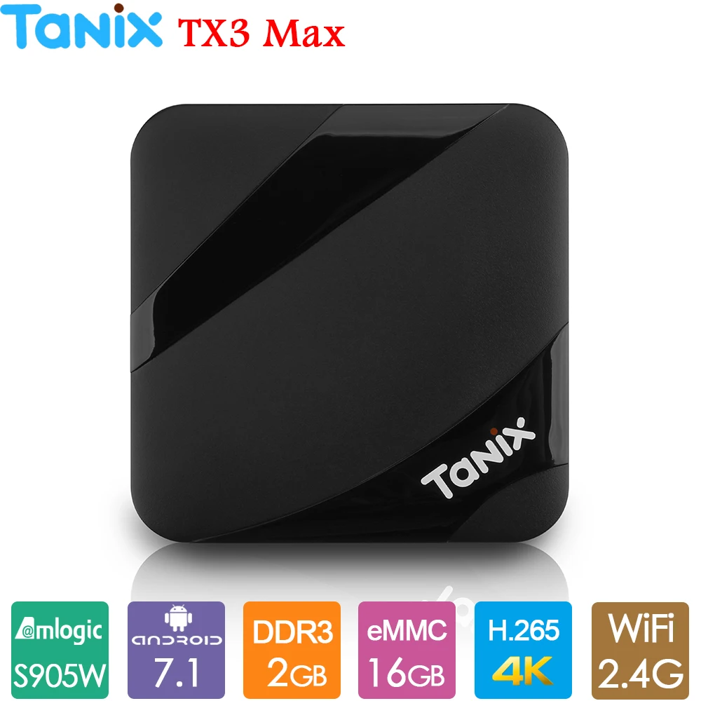 ТВ приставка Tanix TX3 Max Android 7 1 Amlogic S905W 2 + 16 ГБ H.265 4K Bluetooth 4 1|ТВ-приставки и медиаплееры|