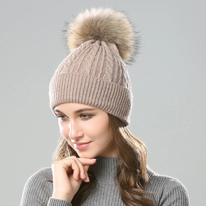 Women's Winter Hat Knitted Wool Caps Muster Cap Hat cc Hat Women