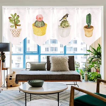 

Kitchen Short Curtain Japanese Restaurant Decoration Shade Curtain Half Curtain Triangular Curtain Partition Curtain