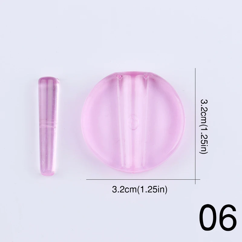 06 pink round Профессиональная Красота тисненая форма инструменты для дизайна ногтей звезда в форме сердца для сгибания заклепок акриловые радиан бар Гвозди оборудование - Цвет: 06 pink round