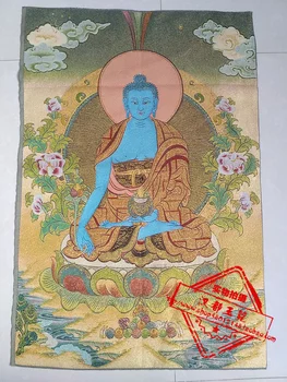 

Tibet Silk embroidery Nepal Medicine Buddha Tangka Paintings family wall decorated