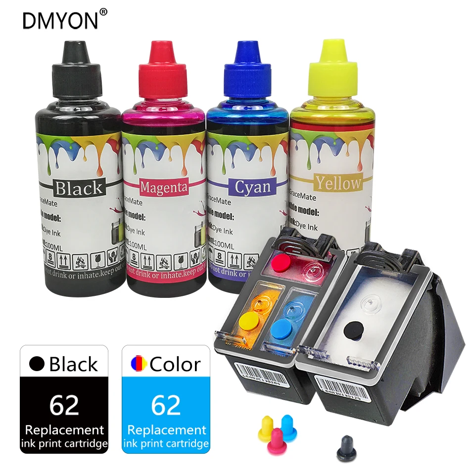 Картриджи DMYON 62 XL для принтера Hp Envy 5640 5642 5643 5644 5645 5646 5660 5661 5663 5664 5665 7644 7645 |