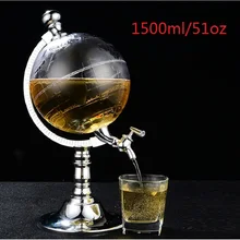 1500ML/51OZ Creative Globe Shape Wine Dispenser Glass Storage Unique Design for Bar Wedding Party Dinner