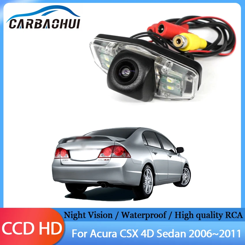 

HD CDD Автомобильная камера заднего вида с функцией ночного видения для парковки, водонепроницаемая камера для Acura CSX 4D Sedan 2006 2007 2008 2009 2010 2011