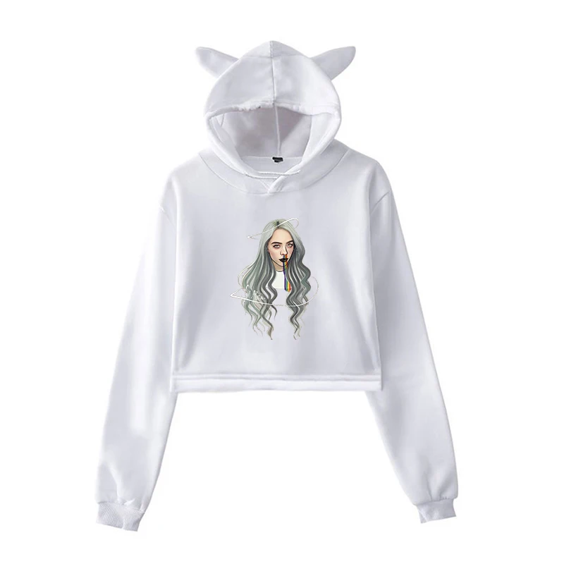 Billie Eilish толстовки светящийся свитер Повседневный Женский пуловер с капюшоном с длинным рукавом певица хип хоп Толстовка уличная одежда Топ - Цвет: No Luminous42