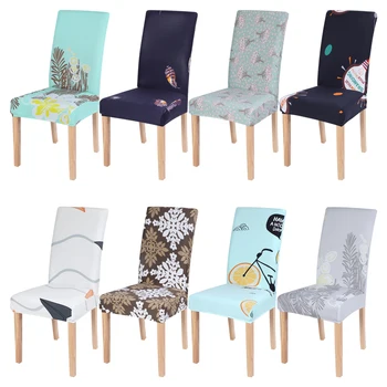 

Spandex Chair Cover Stretch Elastic Dining Seat Cover for Banquet Wedding Restaurant Anti-dirty Removable housse de chaise#9*1