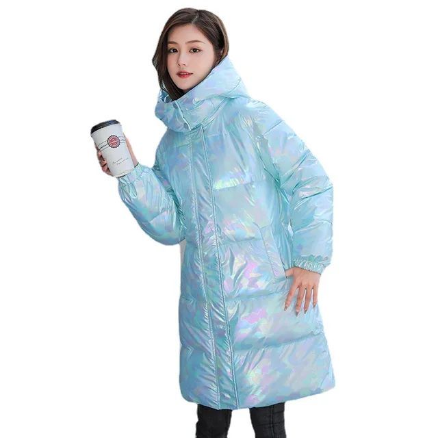 새로운 다채로운 밝은 얼굴 패딩 자 켓 여성 겨울 2021