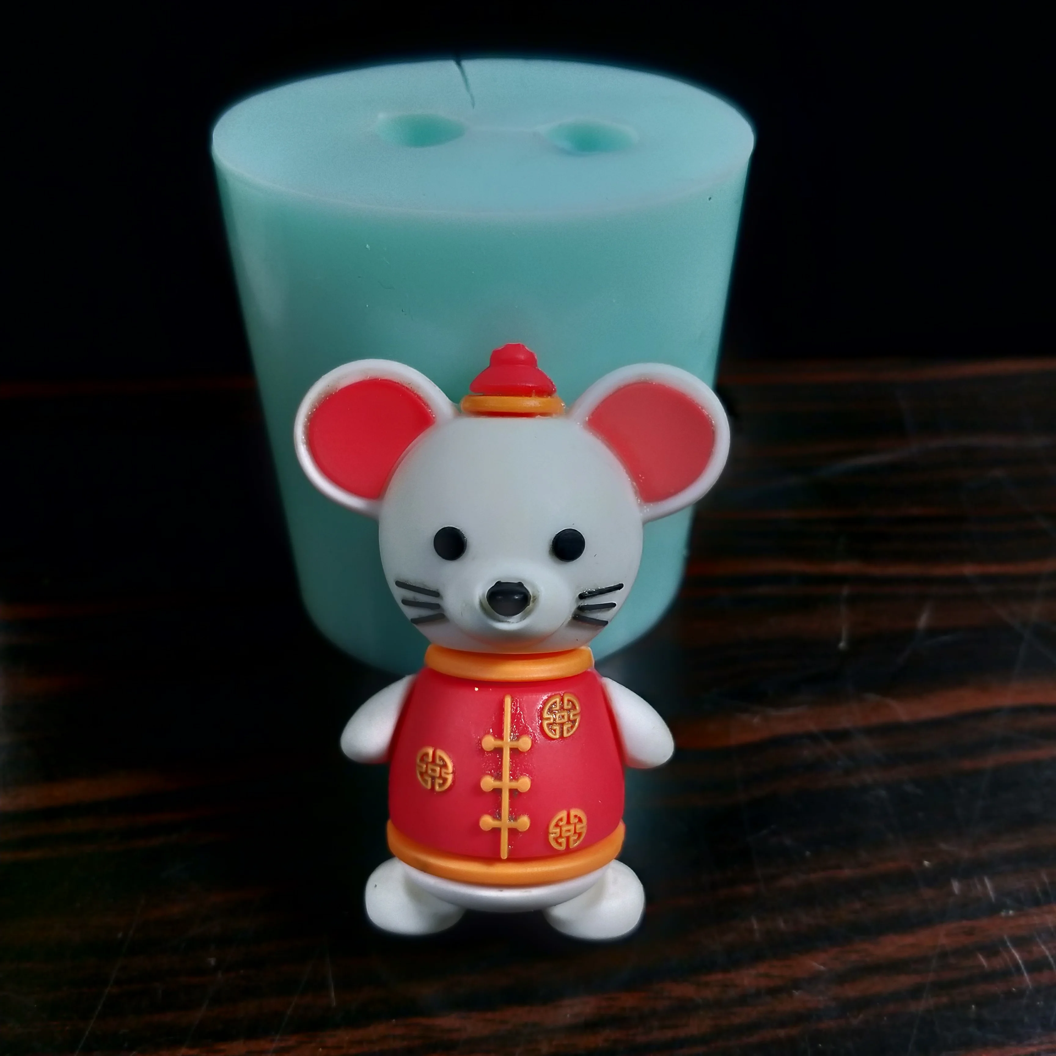 

DW0173 PRZY Mold Silicone New Year Festive Mouse Mini Mouse 3d Rat Year Ornaments Embed Molds Silicone Fondant Mould Clay Resin