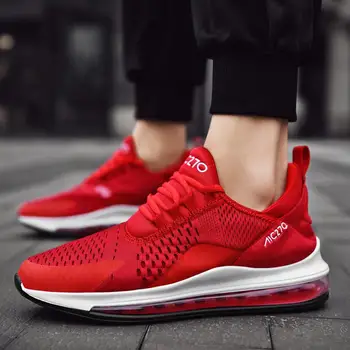 

Air Cushion Flats Breathable Sneaker Men's Sports Shoes Breathable Running Shoes Students Mesh Shoes