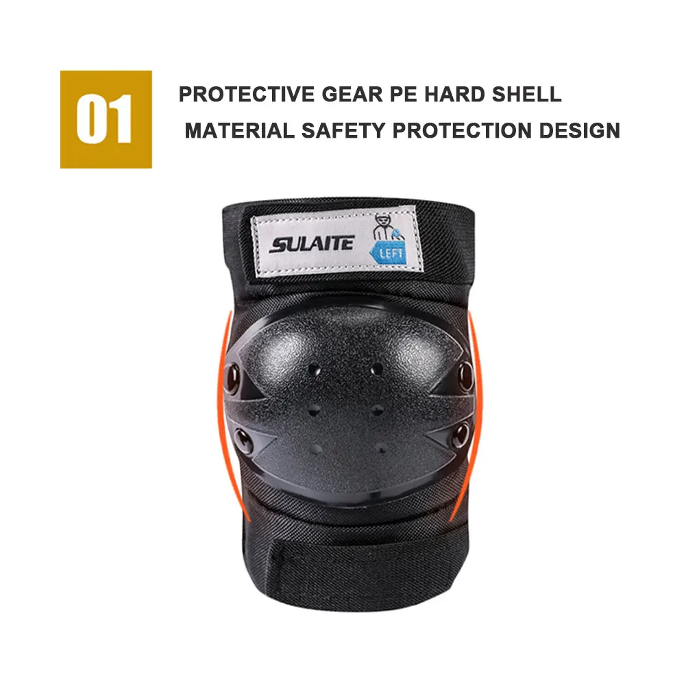 Roller-Skating Kneepad Roller Protector Elbow Motorcycle Black PE+EVA Training Movement Skating Protective Gear Protecting Palm