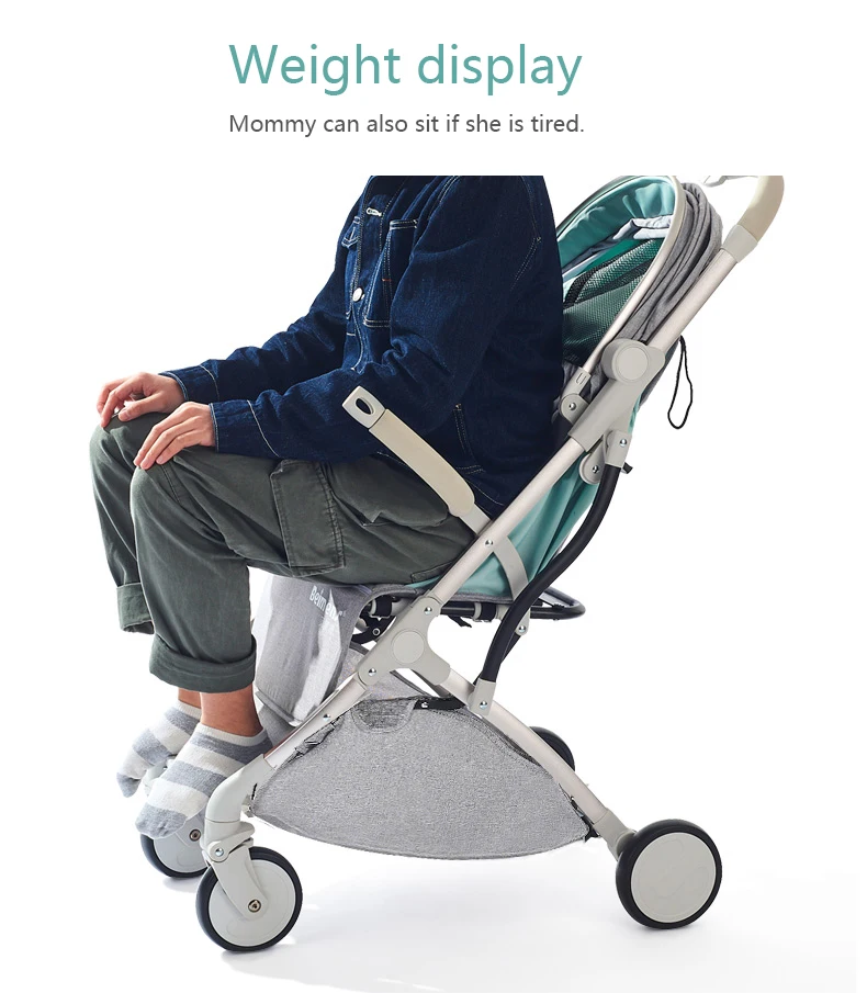 Двойные детские коляски могут сидеть и съемный ультра-светильник, портативная складная детская коляска