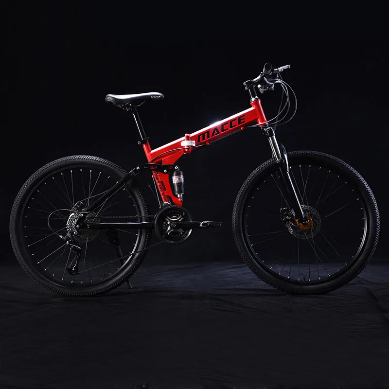 26 Inch Folding Mountain Bicycle 21 Speed Double Shock Absorption Off-Road Variable Speed Adult Student One-Wheeled Bike 26 Inch Folding Mountain Bicycle 21 Speed Double Shock Absorption Off-Road Variable Speed Adult Student One-Wheeled Bike