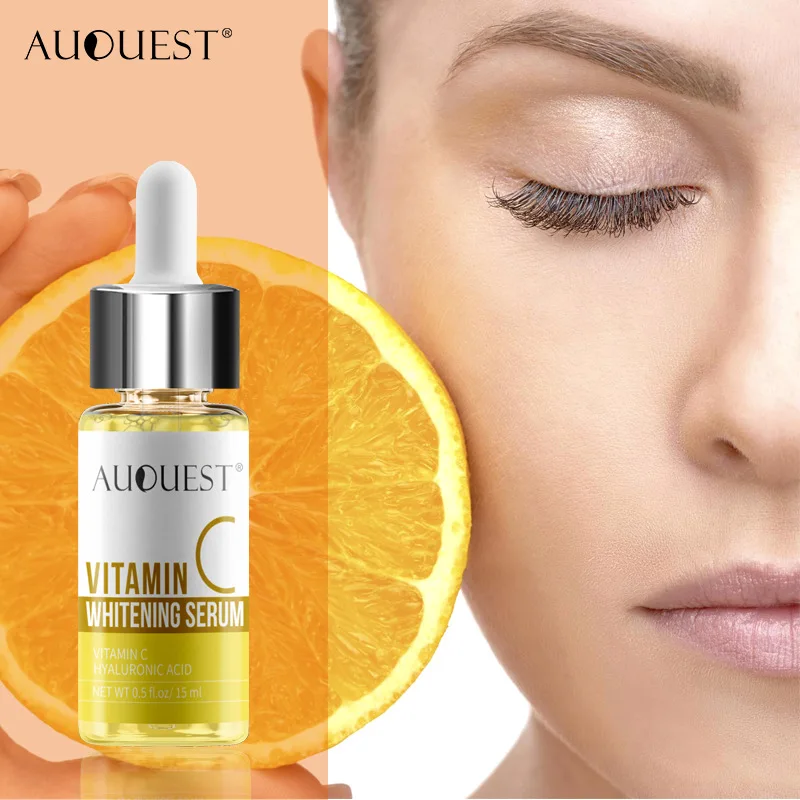 AUQUEST Vitamin C Serum Blemish Essence Whitening Moisturizing Face Cream Remover Freckle Spots Anti-aging Skin Care Face Cream