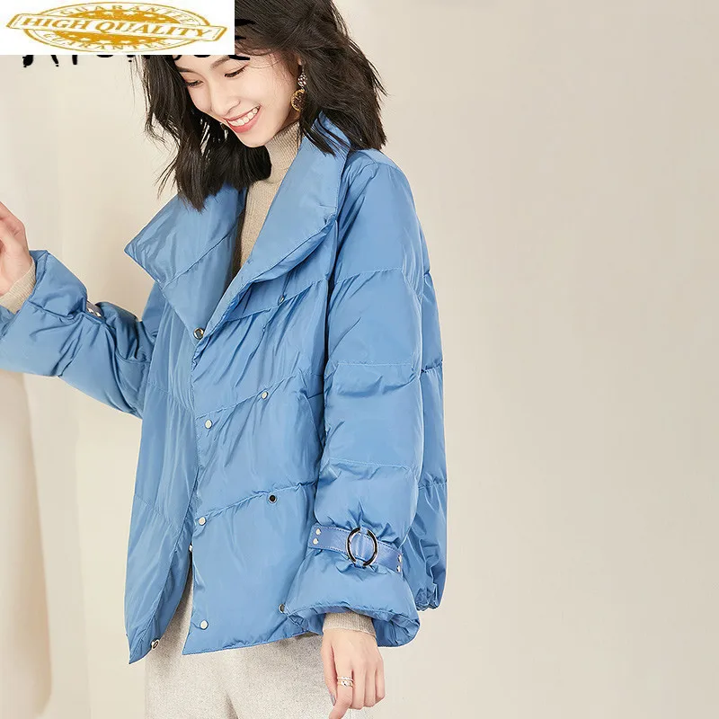 

White Duck Down Jacket Women Korean Down Coat Winter Coat Women Clothes 2019 Puffer Jacket Warm Parka VIM18D5163 YY2000