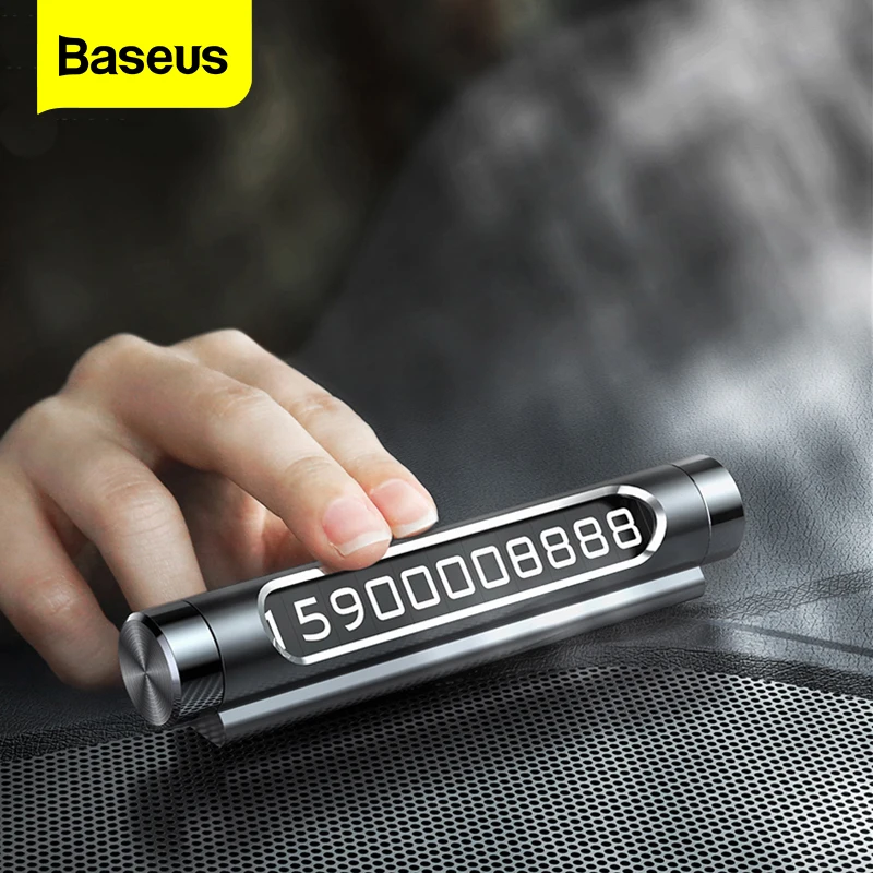 Держатель для автомобиля Baseus магнитный светящийся номерной знак телефона