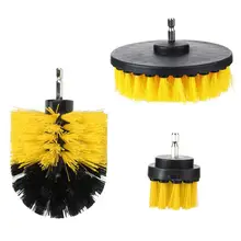 3 шт дрель щетка ванная комната плитка Затирка Многоцелевой мощность скруббер чистящий комплект(желтый
