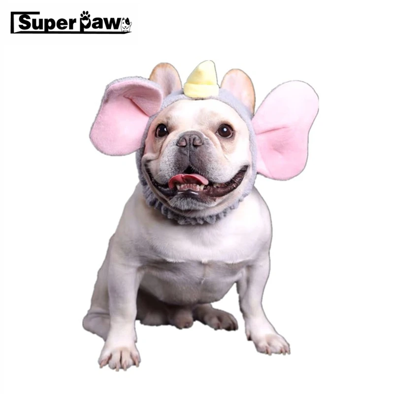 

Pet Dog Big Ear Elephant Hat Transformation Cap French Bulldog Headgear Costume halloween Dogs Cosplay Party Dropshipping YFC01