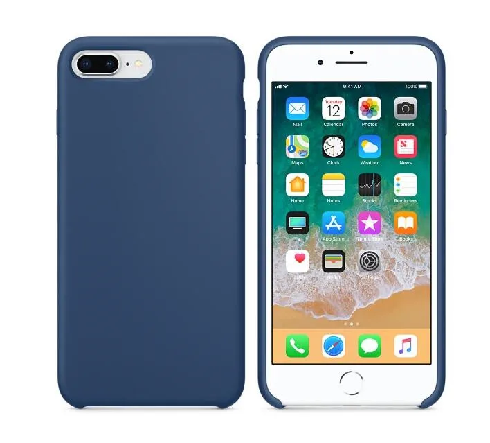 Силиконовый чехол для iPhone 7 8 6 6s Plus, жидкий силиконовый чехол, чехол для iPhone X Xs 11 Pro Max XR - Цвет: Blue Cobalt