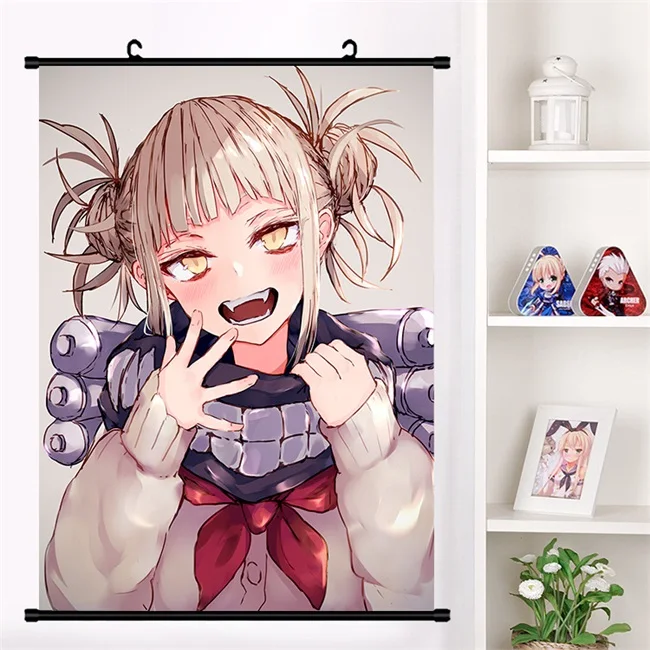 Японское Аниме Boku no My Hero Academy Himiko Toga Настенная роспись настенный плакат Otaku коллекция домашнего декора искусство - Цвет: N