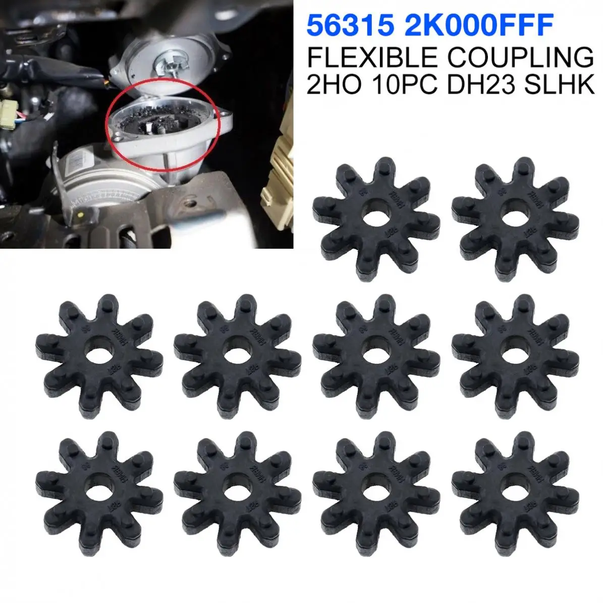 10 шт. Черный OEM 56315 2K000 563152K000 гибкий рулевой соединитель для Hyundai Kia|Рулевые колеса и