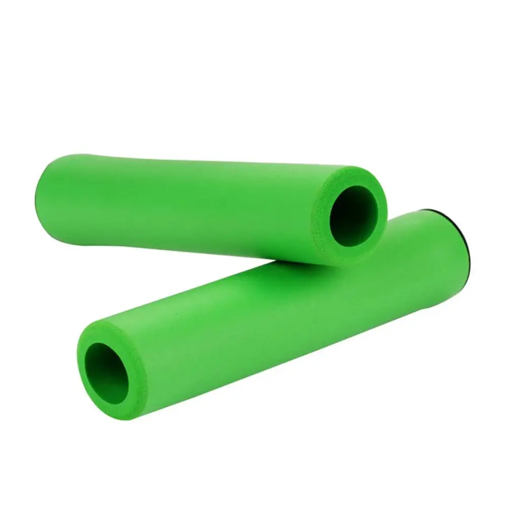 High Quality Mountain Bike Color Soft Sponge Handle Set New Imported Silicone Anti-skid Grip Bicycle Accessories - Цвет: Green