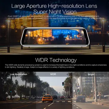 

T900+ Car Camera Driving Recorder 1080P Dual Lens Dash Cam ADAS Auto Registrar Video Recorder Night Vision Rear View Car DVR