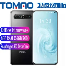 Original Meizu 17 8GB RAM 128GB 256GB ROM Cellphone 5G Smartphone Octa Core Snapdragon 865 4500mAh 30W Fast Charing 64MP Camera