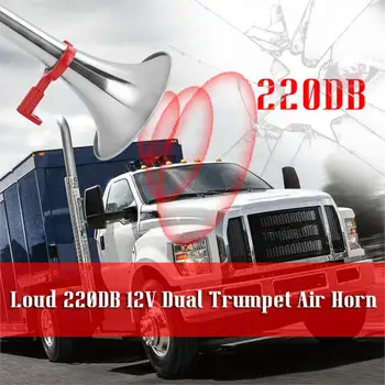 

Hot 12V/24V 220dB Boat Trumpet Universal Electric Single Air Horn Marine Stainless Steel For Boat Yacht Car Crane Truck