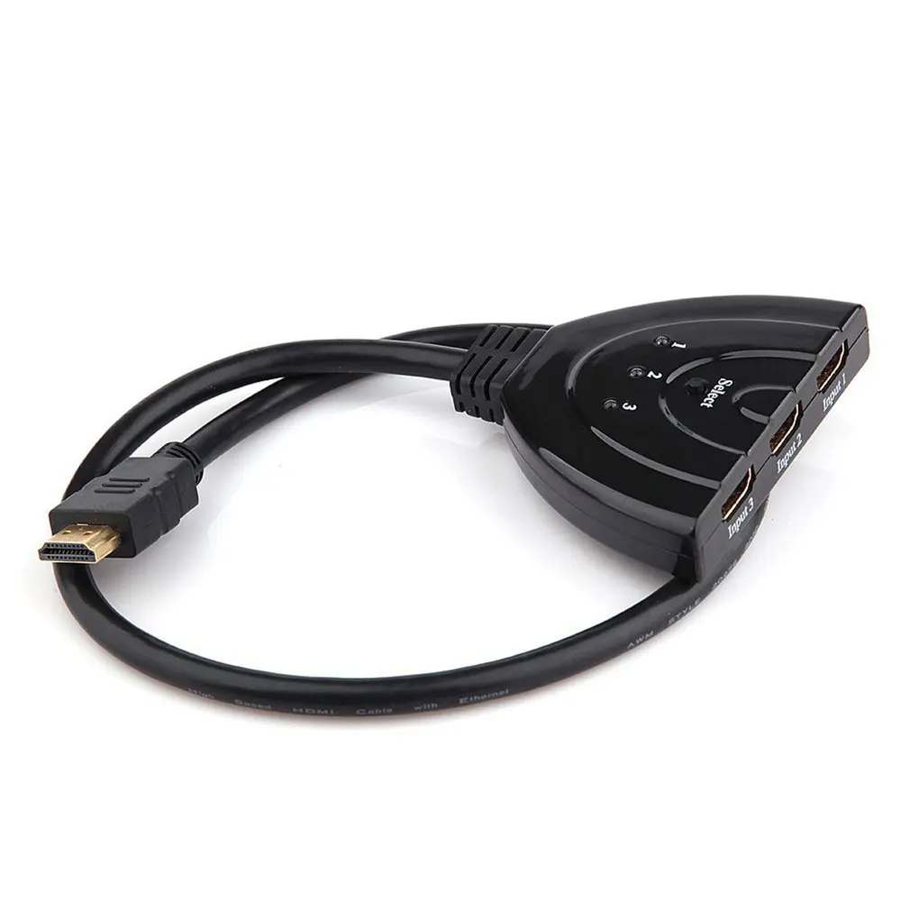 

3 Port 4K HDMI Cable Adapter 3 Input 1 Out Auto Switch Splitter Switcher HUB Box HD 3D 1080p For DVD HDTV Computer PS3