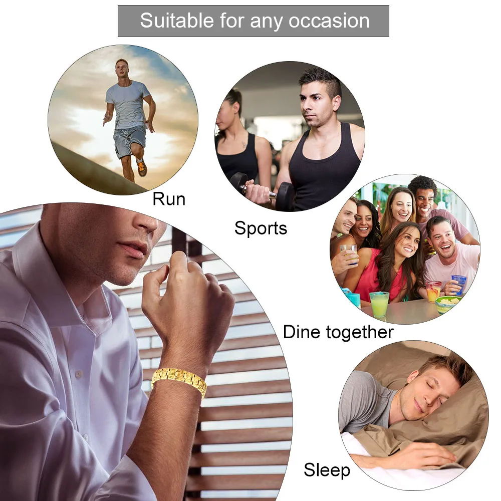 Fashion Magnetic Therapy Double Row Energy Bracelets