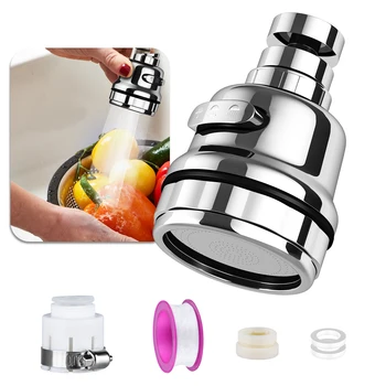 

Rotatable Faucet Sprayer Head Stainless Steel Connector Anti Splash Tap Booster Shower Water Saving Kitchen Bathroom Accessories