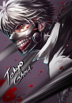 

Japanese Poster Tokyo Ghoul Anime Wall Scroll Decoration Poster Art Prints 20 x 28 Inches,No Frame