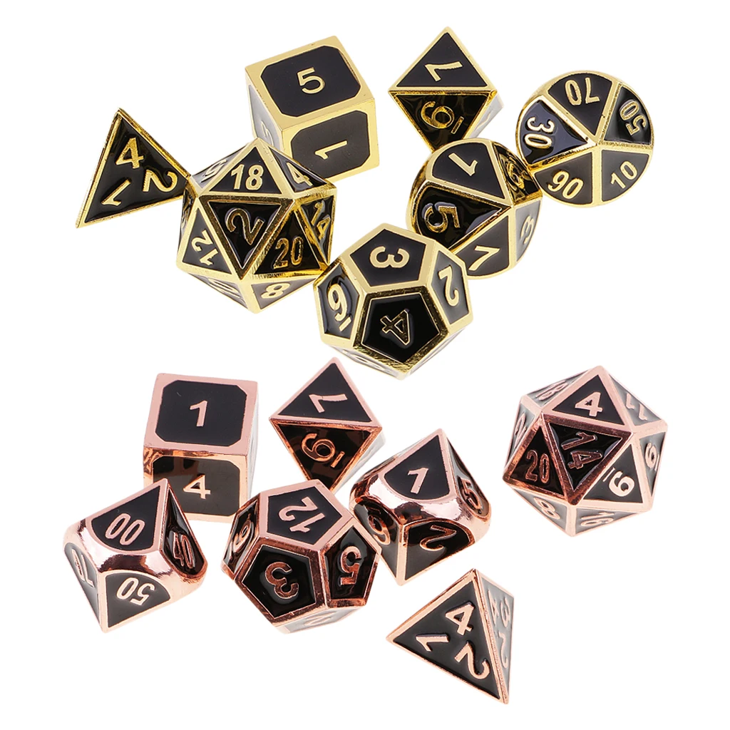 7pcs Polyhedral D4 D6 D8 D10 D12 D20 Sided Dice Set Digital Dices for DND D&ampD RPG Roleplaying Games Party Supplies | Спорт и