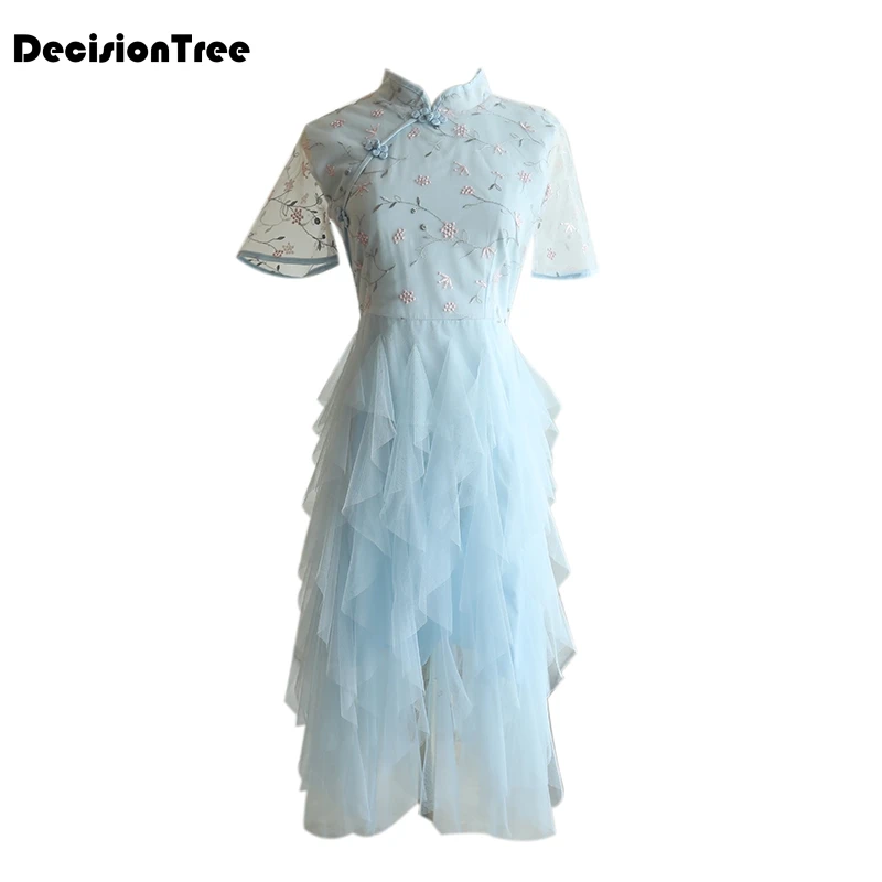 Китайское традиционное платье женское винтажное cheongsam невесты тост длинное qipao восточные платья ретро элегантное кружевное китайское платье