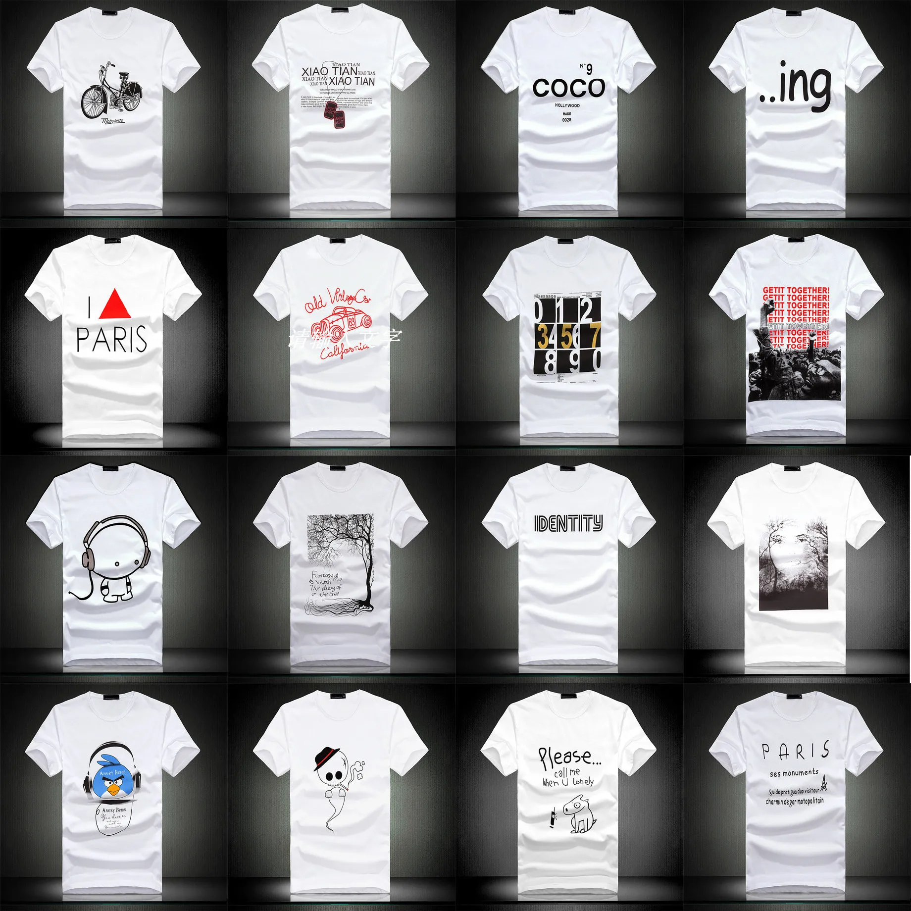 

Stock T-shirt All Types of Advertising Shirt Cultural Shirt Short in Size Processing Clothing