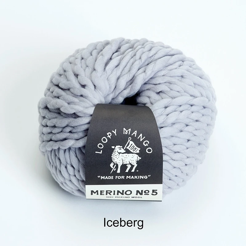 1*150 г шарик Loopy манго меринос № 5 Пряжа мериносовая шерсть пряжа ручная пряжа - Цвет: iceberg