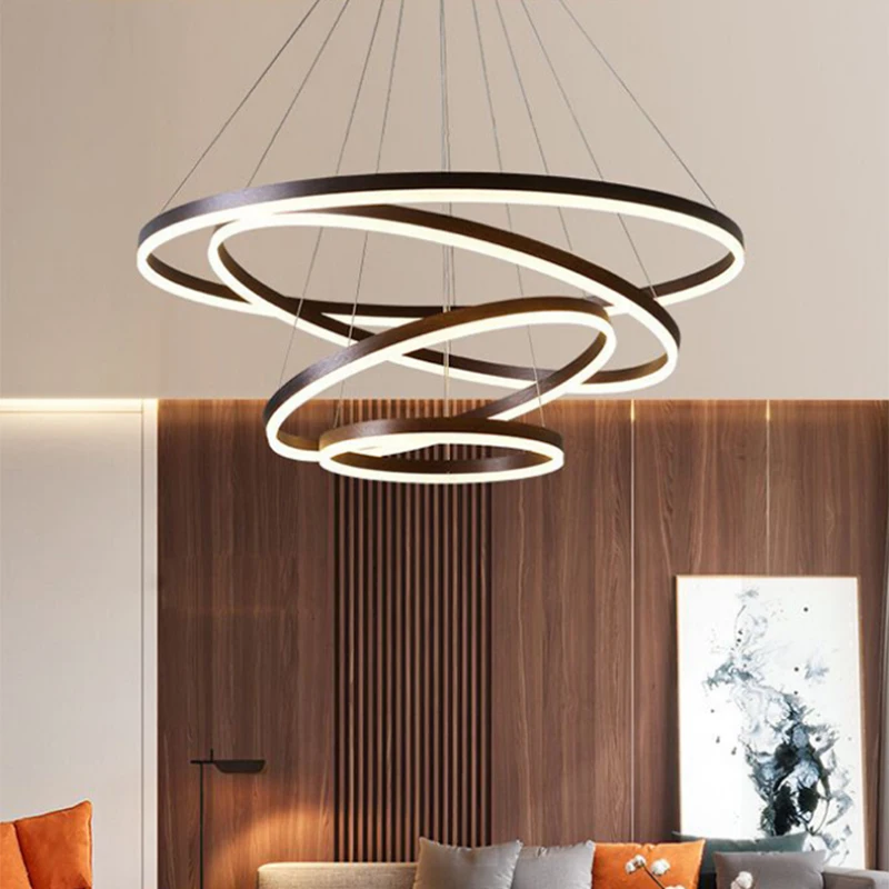 Современная Минималистичная Люстра для гостиной оригинальная алюминиевая