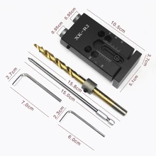 Деревообрабатывающий косой Дырокол локатор деревообрабатывающий Карманный дырокол набор с 9,5 мм сверлильный Бит Отвертка гаечный ключ и аксессуары