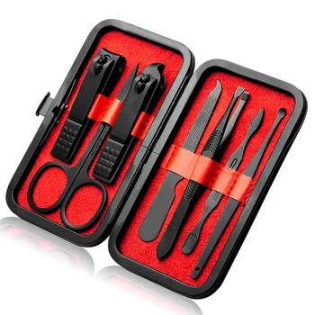 

7pcs Professional Nail Clipper Pedicure Manicure Set Stainless Steel Cuticle Scissor Pusher Tweezer Nail File Nail Cutter Set