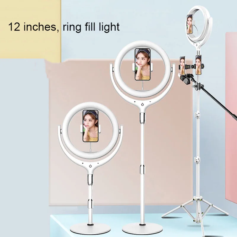  12inch Rotate 360 degrees Dimmable LED Selfie Ring Light ringlight Lamp Video Camera Phone Live Fil - 4000263559566