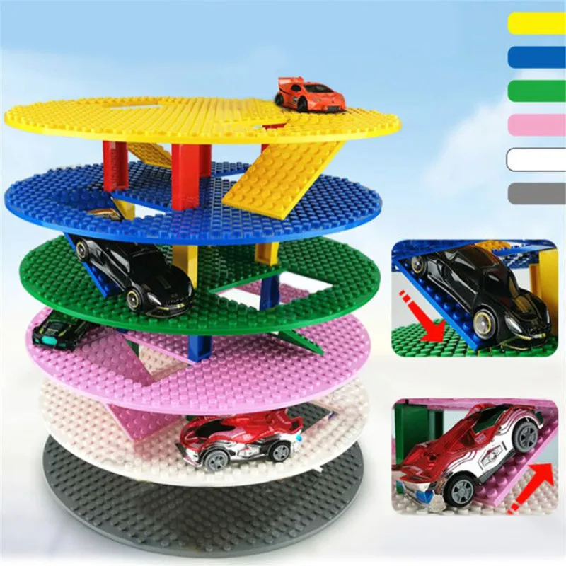 

6 Colors BasePlates Legoingly City Street View Round Parking Lot Base Plate Building Blocks Bricks DIY Educational Kids Toys