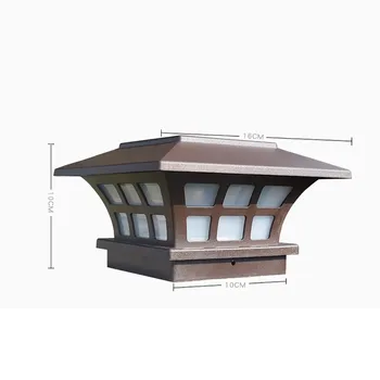 

best selling 2019 products Solar Lamp Column Head Light Outdoor Waterproof Decorative Courtyard White 1LED home decoration