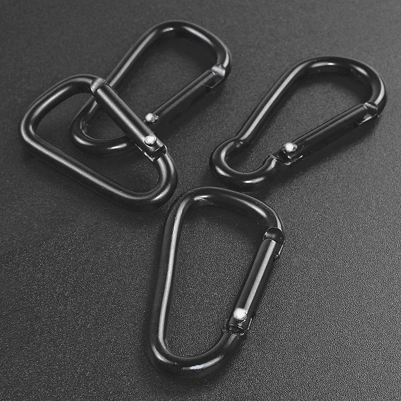 Keychain Carabiner-Hook Climbing-Equipment Mosqueton Black Practical Aluminum-Alloy New